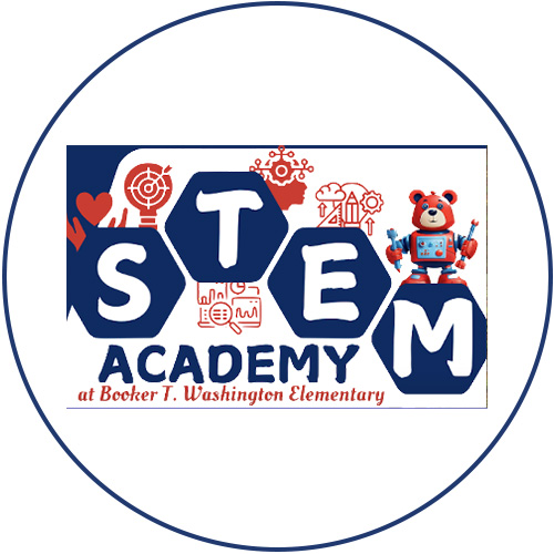 STEM 学院 Booker T Washington Elementary Circle 标志
